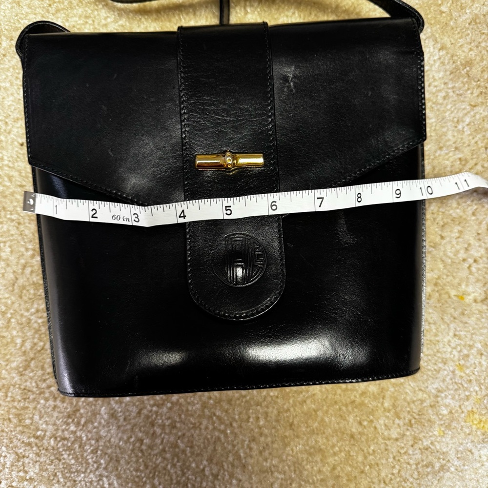 Vera‎ Pelle Black Leather Shoulder Bag - Picture 3 of 11